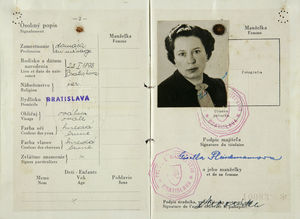 Cestovný pas Gisi Fleischmannovej